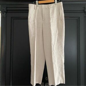 Club Monaco Linen Women’s Cropped Pants Beige Size 6